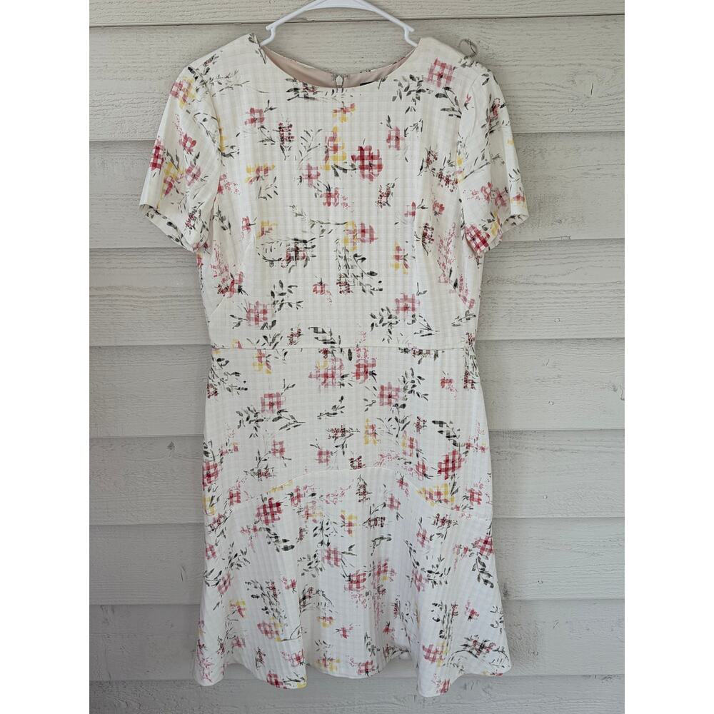 Lauren Ralph Lauren Floral Dress Size 8/10 Short Sleeve Fit & Flare - Picture 2 of 9